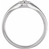 Sterling Silver .015 CT Natural Diamond Floral Ring
