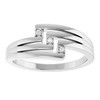 Sterling Silver .02 CTW Natural Diamond Ring