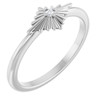 Sterling Silver .015 CT Natural Diamond Star Ring