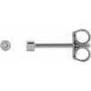 14K White .01 CT Natural Diamond Micro Bezel Single Stud Earring