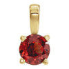 14K Yellow 3 mm Natural Mozambique Garnet Pendant