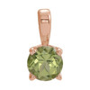 14K Rose 3 mm Natural Peridot Pendant