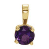 14K Yellow 4 mm Natural Amethyst Pendant
