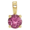 14K Yellow 3 mm Natural Pink Tourmaline Pendant