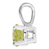 14K White 4 mm Natural Peridot Pendant