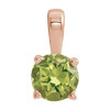 14K Rose 4 mm Natural Peridot Pendant