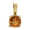 14K Yellow 5 mm Natural Citrine Pendant