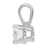 14 Karat White Gold 3 mm Natural White Sapphire Pendant