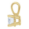 14K Yellow 3 mm Natural White Sapphire Pendant