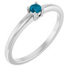 Sterling Silver Natural London Blue Topaz Ring