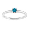 Sterling Silver Natural London Blue Topaz Ring