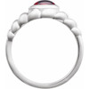 Sterling Silver Natural Mozambique Garnet Ring