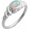 Sterling Silver Natural Ethiopian Opal Ring