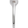 Sterling Silver Engravable Natural White Sapphire Signet Ring