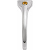 Sterling Silver Engravable Natural Citrine Signet Ring