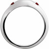 Sterling Silver Engravable Natural Mozambique Garnet Signet Ring