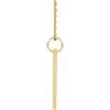 18K Yellow Gold to Plated Sterling Silver Natural Diamond Engravable Bar Necklace 0.03 CT, 16-18 Inch - $201