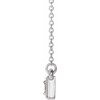 Sterling Silver Natural Citrine Three-Stone Bar 16-18" Necklace