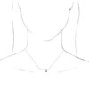 Sterling Silver Lab-Grown Ruby Bezel-Set Bar 16" Necklace