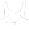 Sterling Silver Natural White Sapphire Bezel-Set 18" Necklace