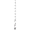 Sterling Silver Natural Blue Zircon Bezel-Set 18" Necklace