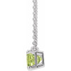 Sterling Silver Natural Peridot 18" Necklace
