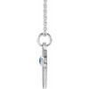 Sterling Silver Natural Blue Sapphire Capricorn Zodiac 16-18" Necklace
