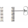 Sterling Silver Natural Ethiopian Opal Bar Earrings