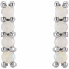 Sterling Silver Natural Ethiopian Opal Bar Earrings