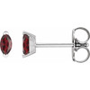 Sterling Silver Natural Mozambique Garnet Earrings