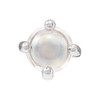 Platinum Rainbow Moonstone Cabochon Pendant