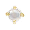 14K Yellow Rainbow Moonstone Cabochon Pendant
