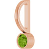 14K Rose Natural Peridot Charm/Pendant