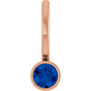 14K Rose Natural Blue Sapphire Charm/Pendant