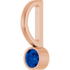 14K Rose Natural Blue Sapphire Charm/Pendant