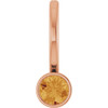 14K Rose Natural Citrine Charm/Pendant