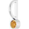 14 Karat White Gold Natural Citrine Charm/Pendant