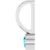 14K White Natural Blue Zircon Charm/Pendant