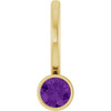 14K Yellow Natural Amethyst Charm/Pendant