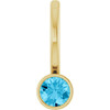 14K Yellow Natural Aquamarine Charm/Pendant