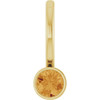 14K Yellow Natural Citrine Charm/Pendant
