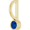 14K Yellow Lab-Grown Blue Sapphire Charm/Pendant