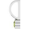 14K White Natural Peridot Charm/Pendant