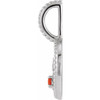 Sterling Silver Natural Mexican Fire Opal & .0025 CTW Natural Diamond Taurus Charm/Pendant