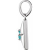 Sterling Silver Natural Blue Zircon Pendant