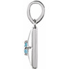 Sterling Silver Natural Aquamarine Pendant
