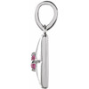 Sterling Silver Natural Pink Tourmaline Pendant