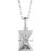 Sterling Silver Natural White Sapphire 16-18" Necklace