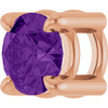 14K Rose 4 mm Natural Amethyst Pendant