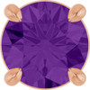 14K Rose 5.5 mm Natural Amethyst Pendant